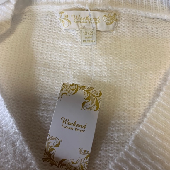 Suzanne Betro Orange Green Brown Sweater - Picture 7 of 9